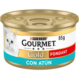 Gourmet Gold Single Fondant Gato Adulto Atum - Ração húmida para gato para suporte urinário