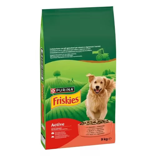 Friskies Adult Active Vaca - Ração seca para cão com vaca