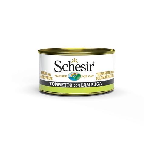 Alimento Húmido para Gatos Schesir Cat Atum com Mahi Mahi em Gelatina | Wet (Lata) | 14 x 85 g