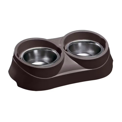 Ferplast Comedero Doble Feed 38.5 x 20 x 9 cm - Comedouro duplo para cão