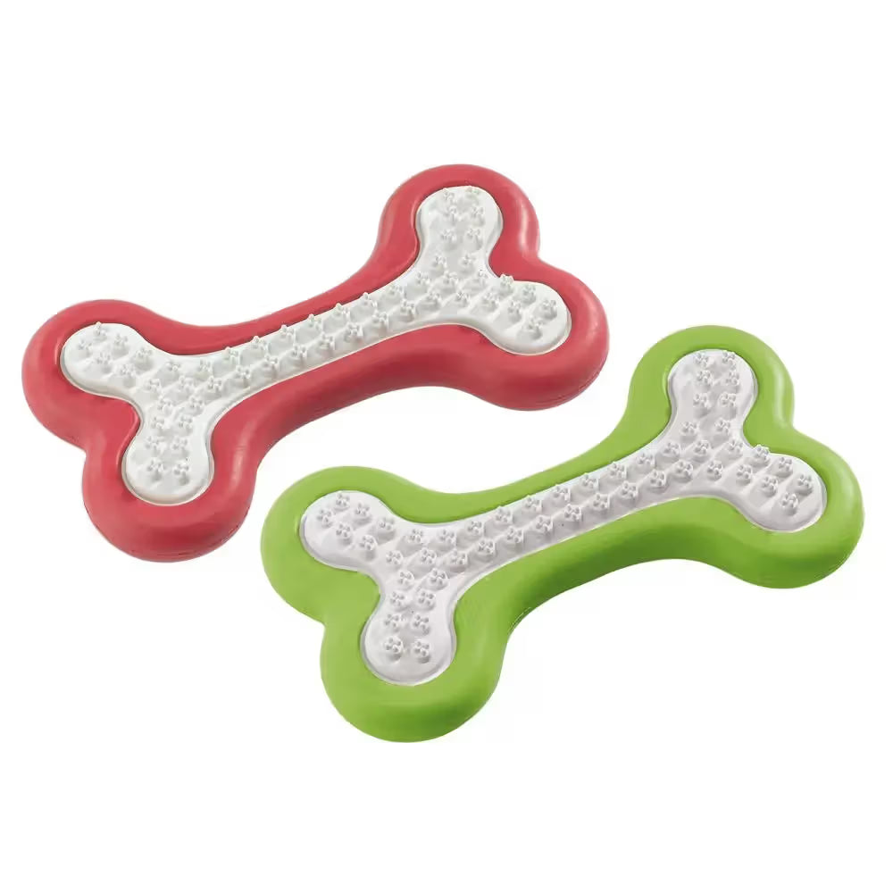 Ferplast Juguete Perro PA 6570 Rubb Bone Teeth - Brinquedo para cão para higiene dentária