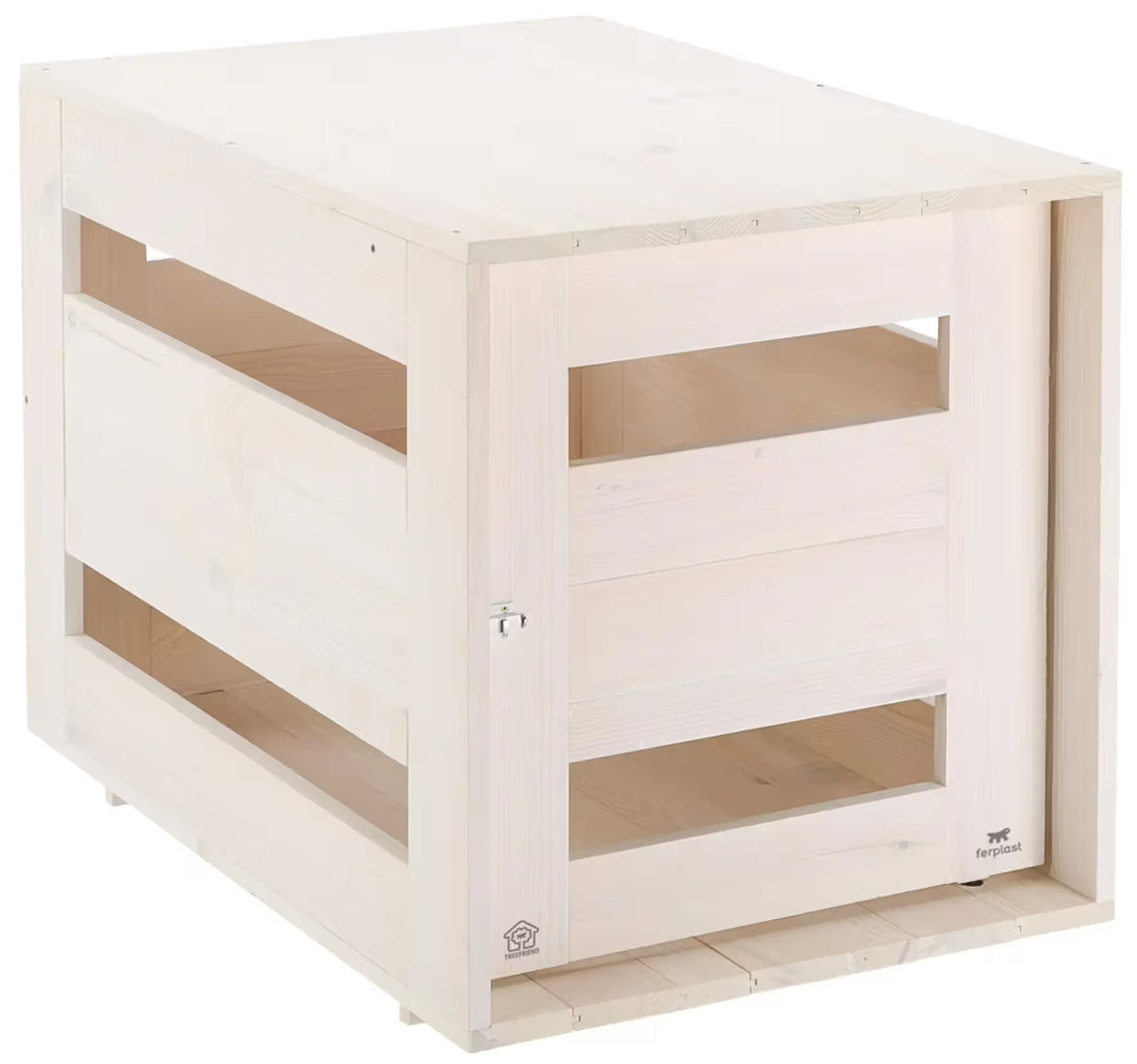 Ferplast Caseta Inter Madera Dog Home Blanca - Caseta para perro