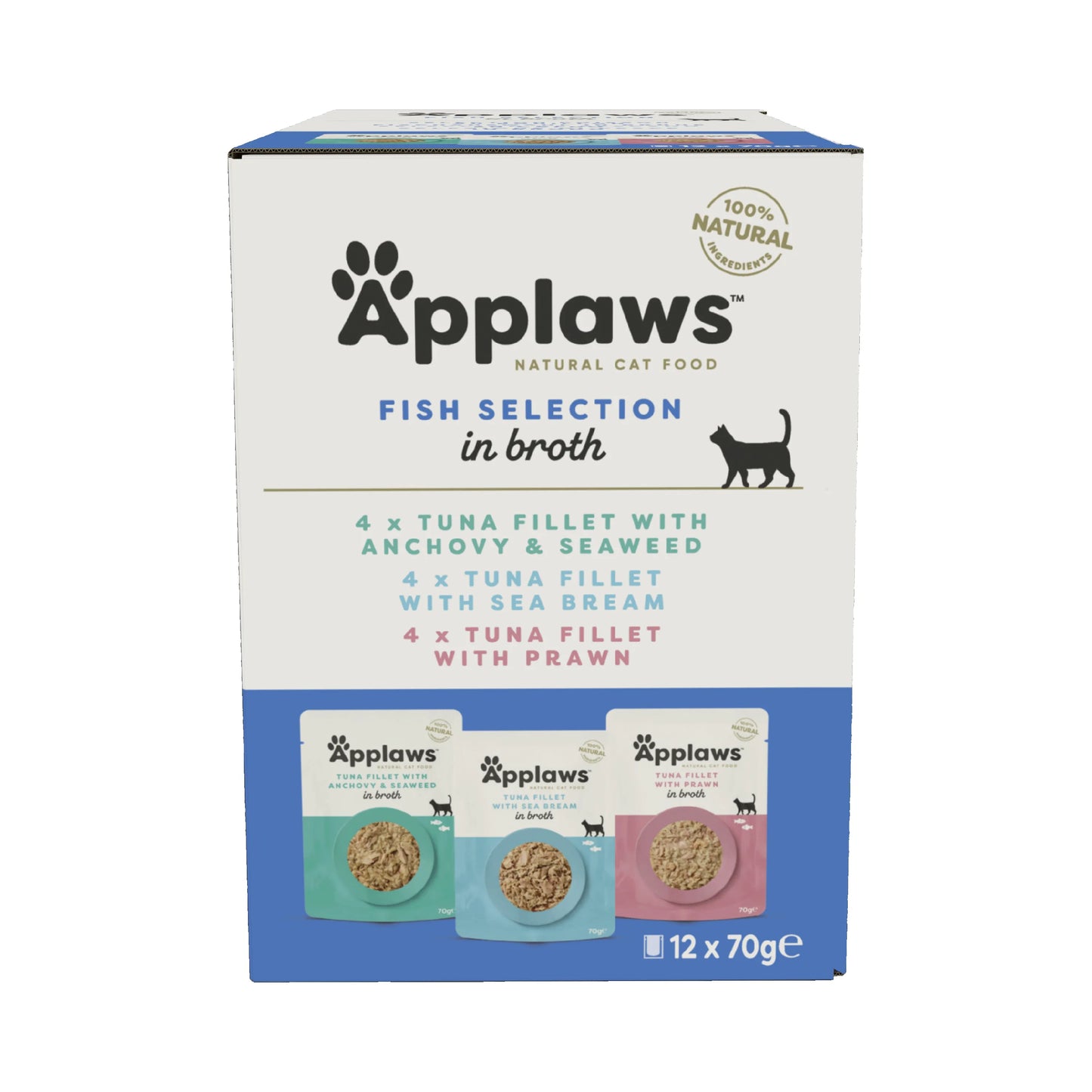 APPLAWS CAT BROTH FISH MULTIPACK | 12 X 70G