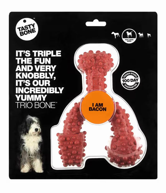 Tastybone Trio Bacon - Brinquedo para cão para higiene dentária