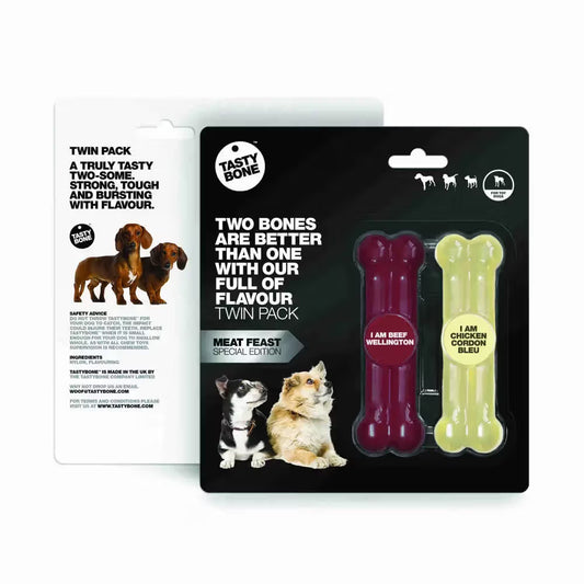 Tastybone Twin Pack Ternera Cordon Bleu Toy - Brinquedo para cão