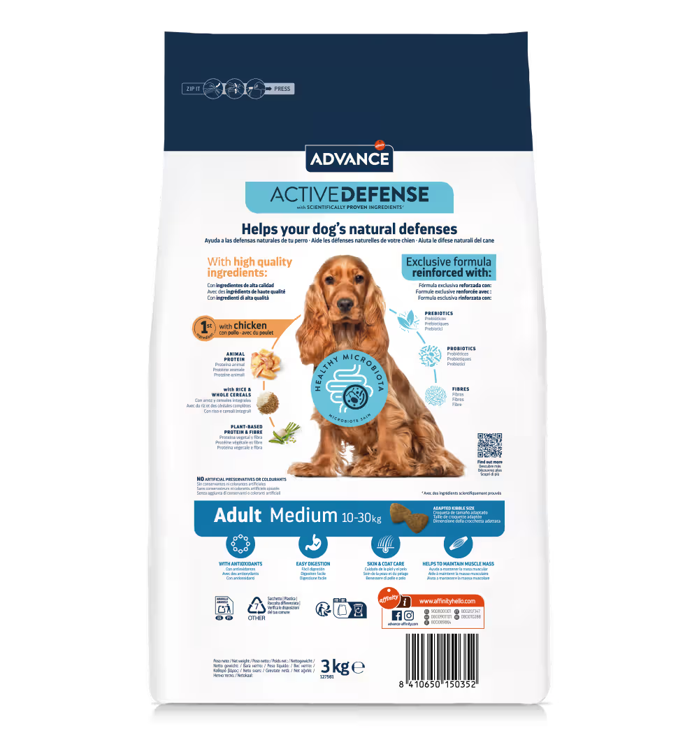 Advance Medium Adult Dog Chicken and Rice - Dry dog food