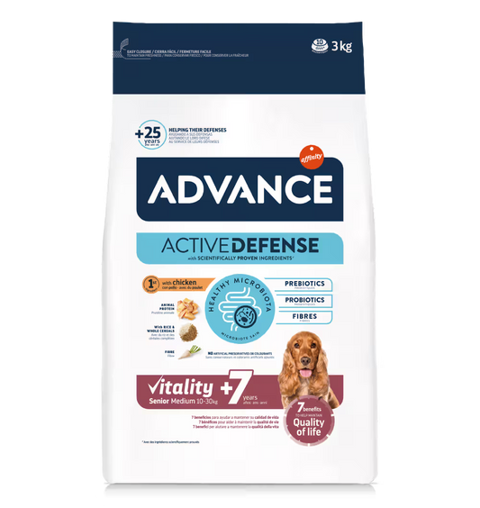 Advance Perro Medium Senior +7 Pollo y Arroz - Pienso seco para perro senior