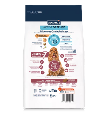 Advance Perro Medium Senior +7 Pollo y Arroz - Pienso seco para perro senior