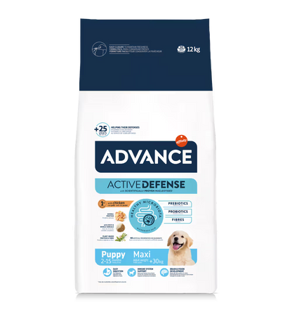 Advance Maxi Cachorro Cão Frango e Arroz - Ração seca para cão com frango e arroz