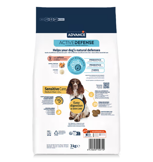 Advance Dog Medium & Maxi Adult Sensitive Salmon and Rice - Dry food for dogs with sensitivities