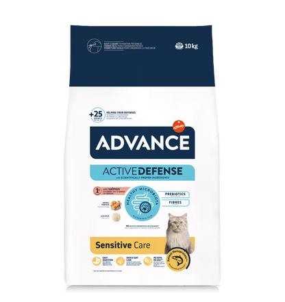 Advance Adulto Sensitive Care Gato Salmón y Arroz - Pienso seco para gato con digestión y piel sensibles