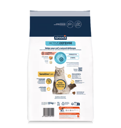 Advance Adulto Sensitive Care Gato Salmón y Arroz - Pienso seco para gato con digestión y piel sensibles
