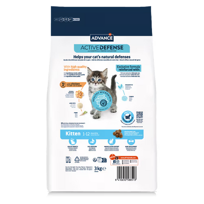 Advance Gatinho Gato Frango e Arroz - Ração seca para gato com frango e arroz