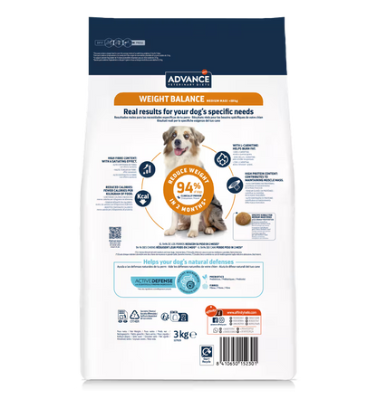 Advance Dog Vet Medium & Maxi Weight Balance Poultry - Dry dog food for weight control