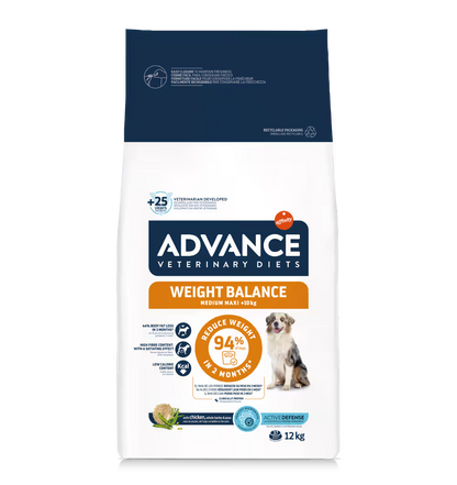 Advance Dog Vet Medium & Maxi Weight Balance Poultry - Dry dog food for weight control