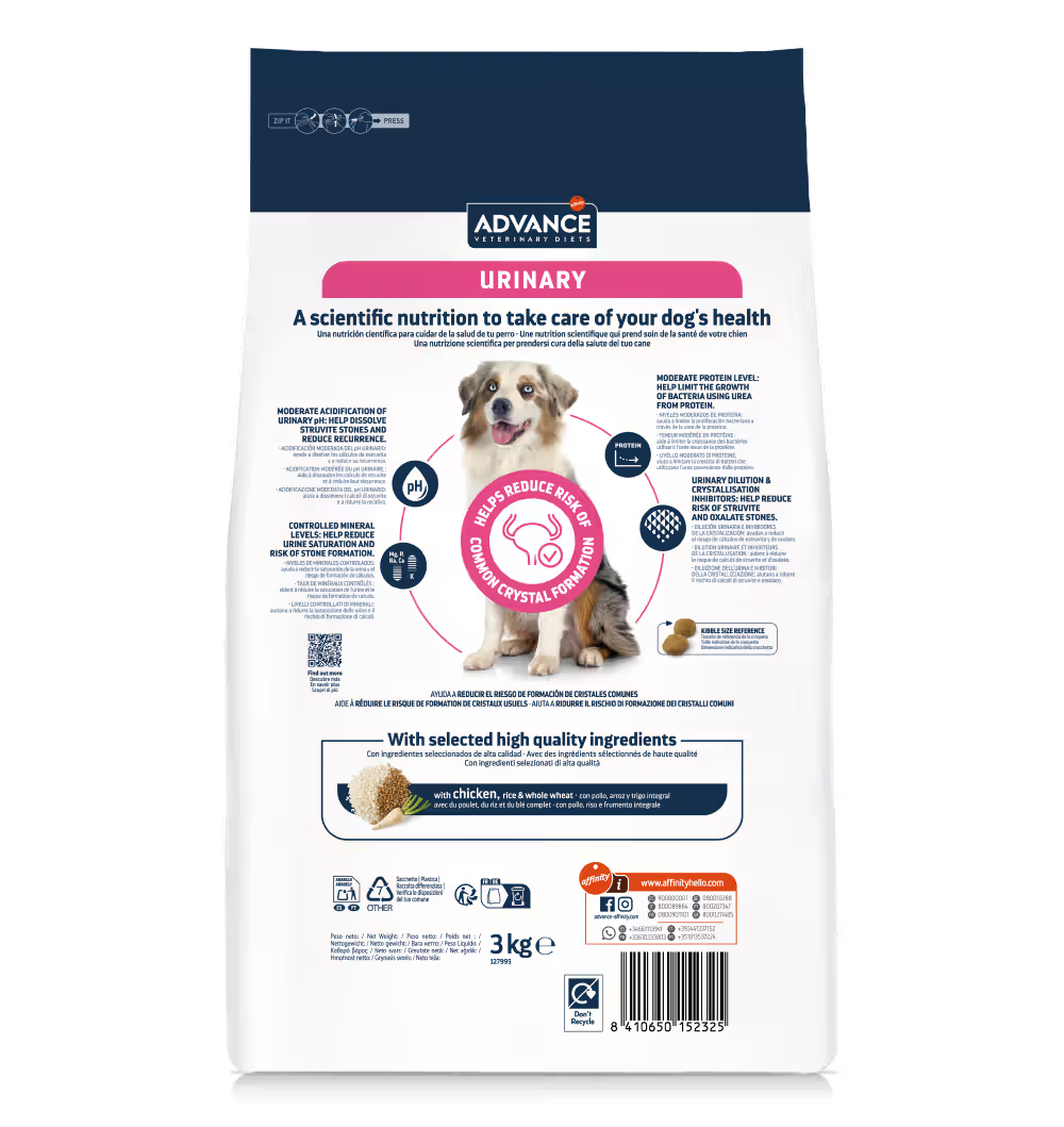 Advance Vet Urinary Dog Chicken - Dry food for dogs with urinary problems