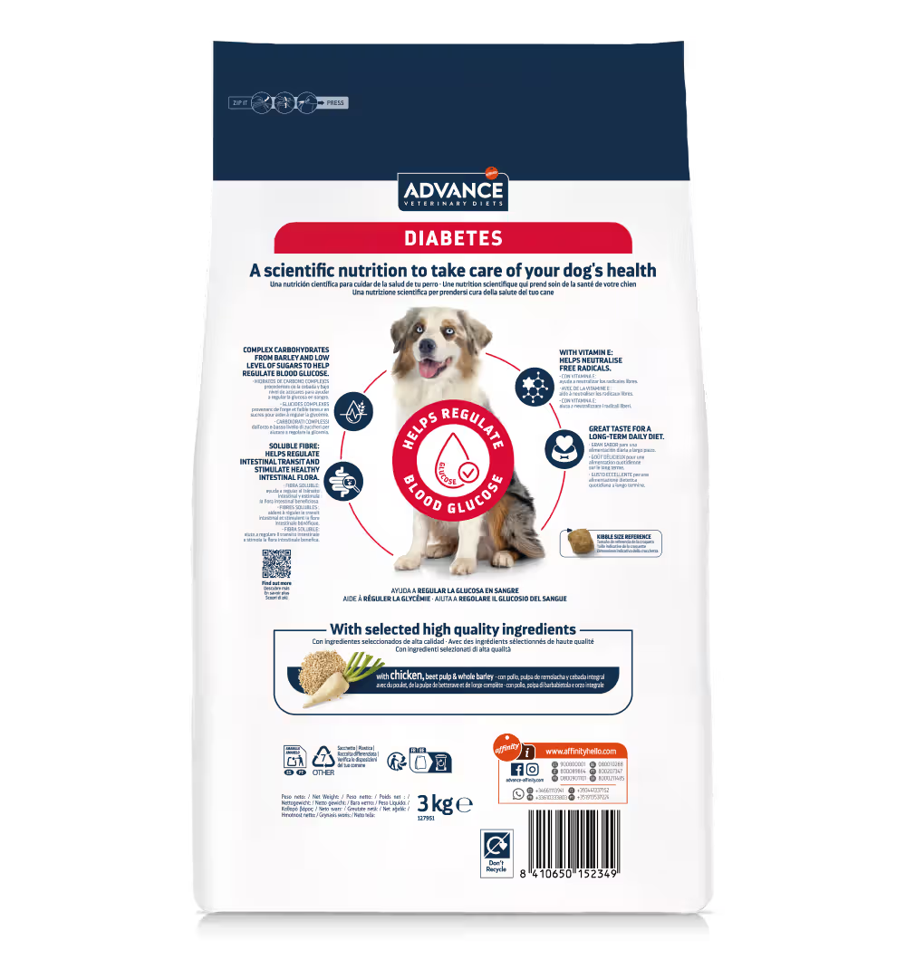 Advance Vet Dog Diabetes Poultry - Dry food for dogs with diabetes