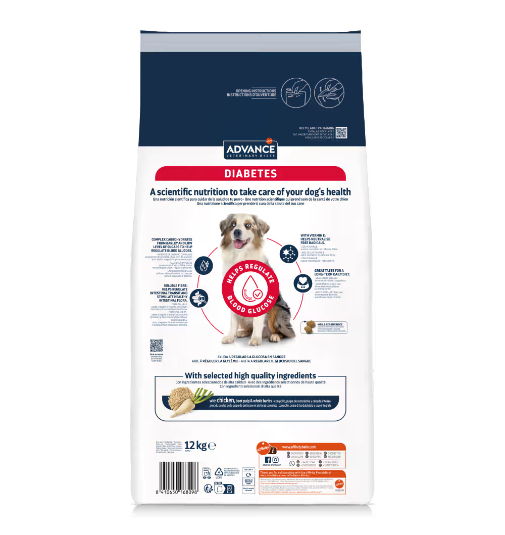 Advance Vet Dog Diabetes Poultry - Dry food for dogs with diabetes