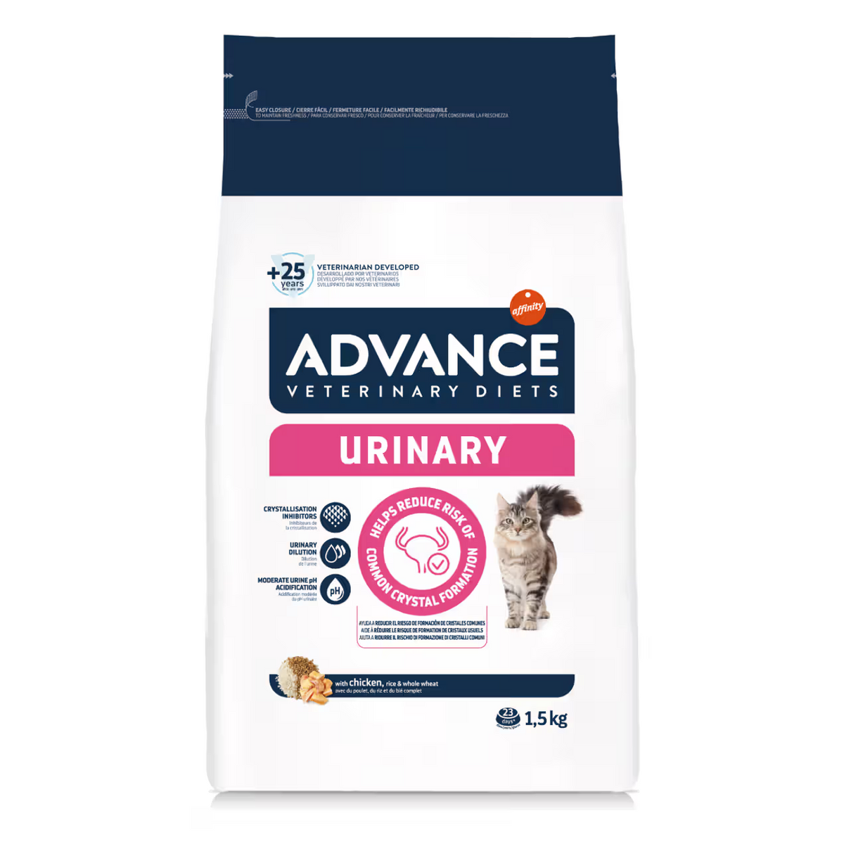 Advance Vet Gato Urinary Frango - Ração seca para gato para saúde urinária