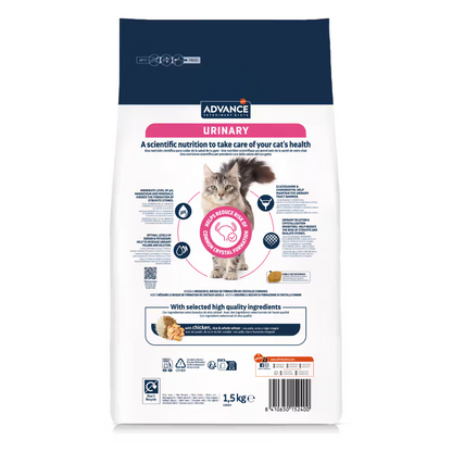 Advance Vet Gato Urinary Frango - Ração seca para gato para saúde urinária