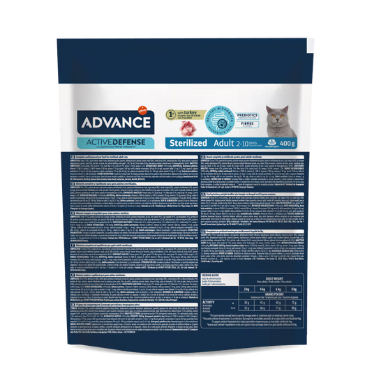 Advance Sterilized Gato Pavo y Cebada - Pienso seco para gato esterilizado