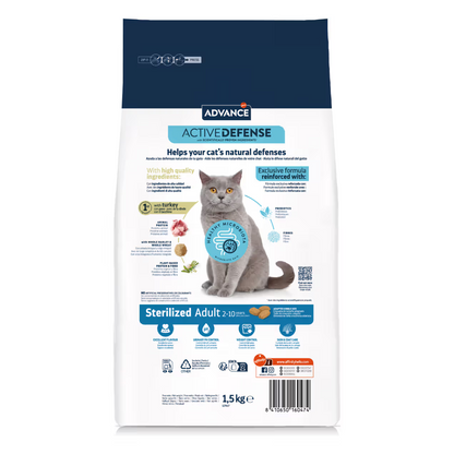 Advance Sterilized Gato Pavo y Cebada - Pienso seco para gato esterilizado