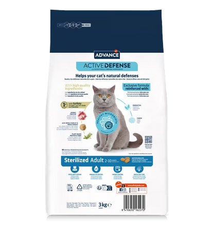 Advance Sterilized Gato Pavo y Cebada - Pienso seco para gato esterilizado