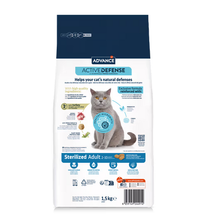 Advance Sterilized Gato Pavo y Cebada - Pienso seco para gato esterilizado