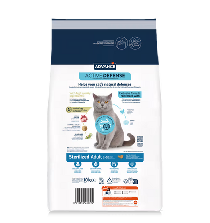 Advance Sterilized Gato Pavo y Cebada - Pienso seco para gato esterilizado