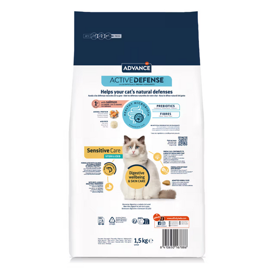 Advance Gato Sterilized Sensitive Care Salmón y Arroz - Pienso seco para gato esterilizado con sensibilidad