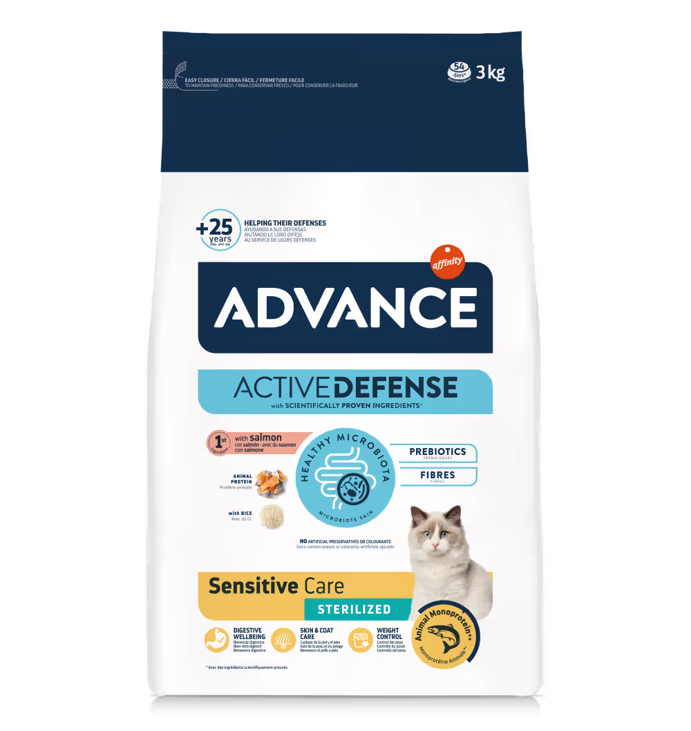 Advance Cat Sterilized Sensitive Care Salmon and Rice - Dry food for sterilized cats with sensitivities