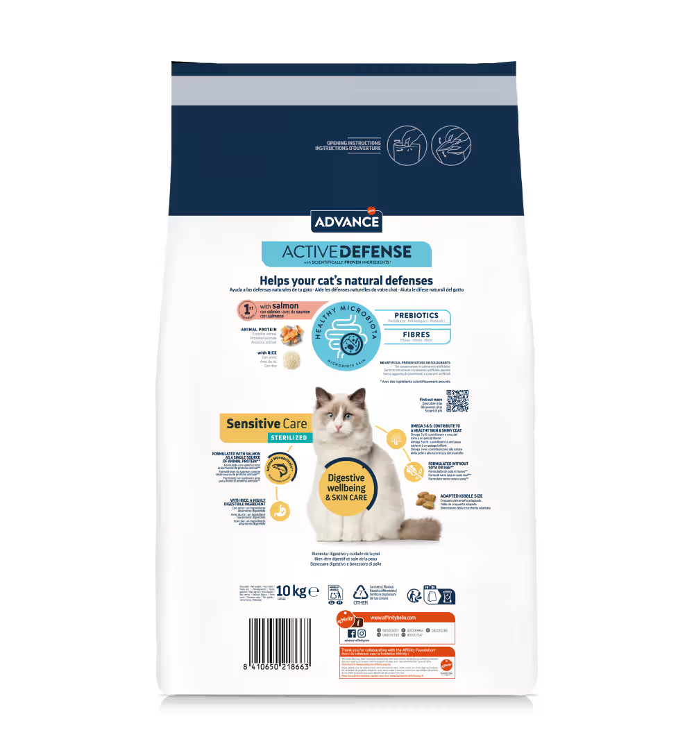 Advance Gato Sterilized Sensitive Care Salmón y Arroz - Pienso seco para gato esterilizado con sensibilidad