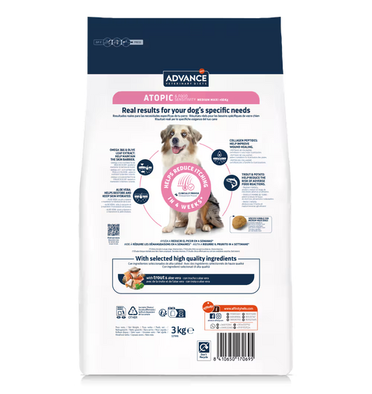 Advance Vet Dog Medium & Maxi Atopic & Food Sensitivity trout - Dry food for dogs with allergies