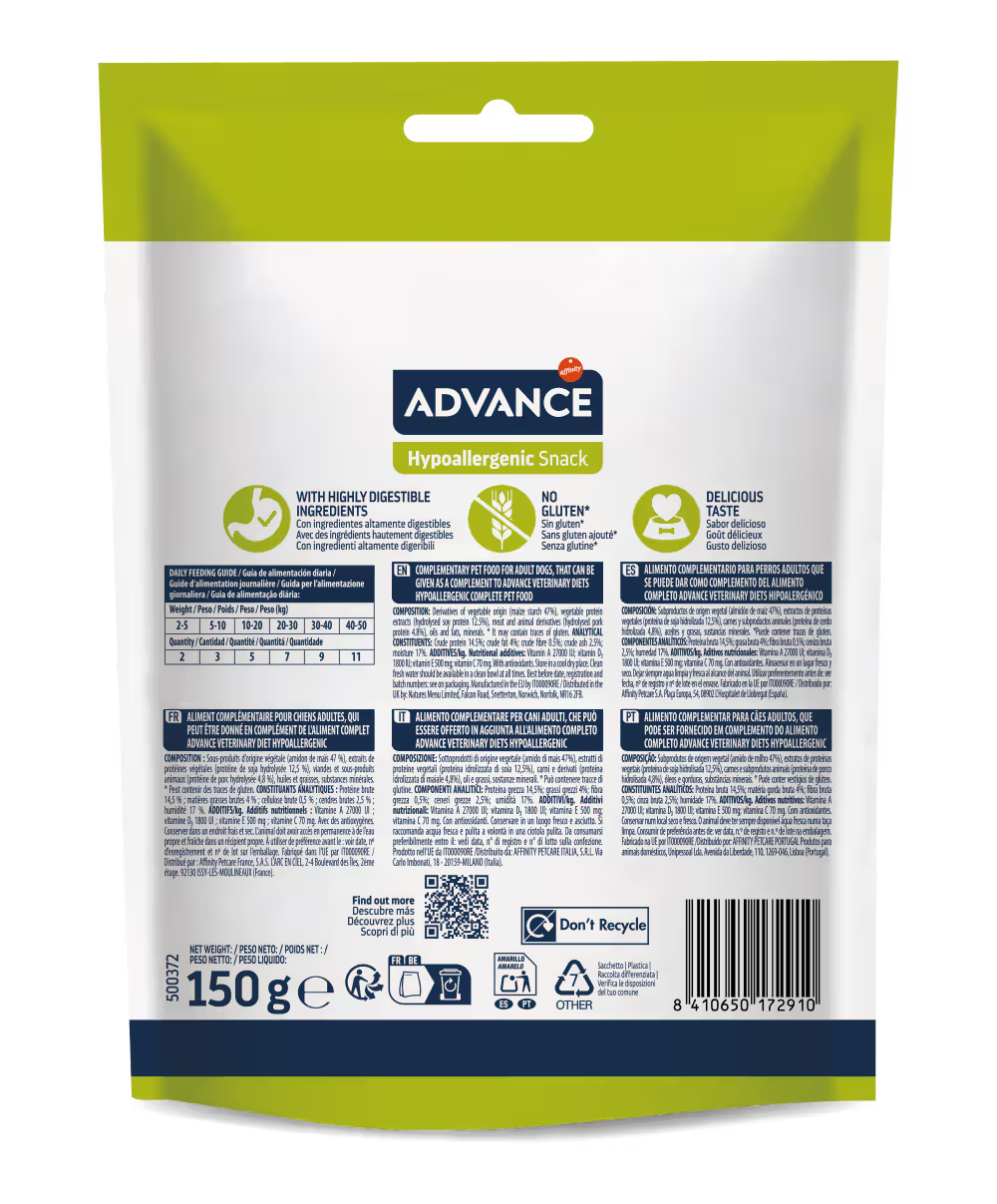 Biscoitos para cão Advance Dog Hypoallergenic Snack