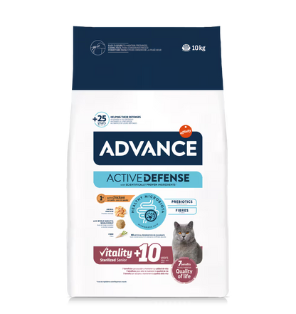 Advance Gato Senior Esterilizado +10 Pollo y Cebada - Pienso seco para gato senior esterilizado