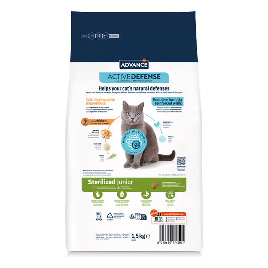 Advance Gato Junior Sterilized Pollo y Arroz - Pienso seco para gato junior esterilizado