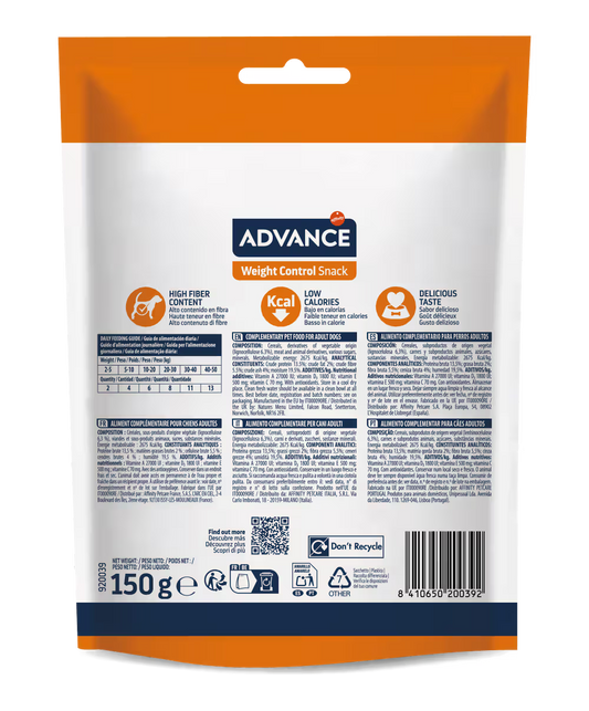 Biscoitos para cão Advance Dog Weight Control Snack