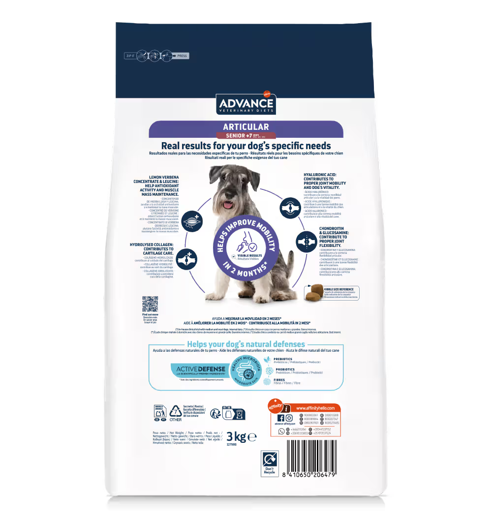 Advance Vet Dog Articular Senior +7 Years Chicken - Dry food for dogs for joint support
