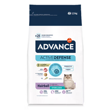 Advance Sterilized Hairball Gato Pavo y Cebada - Pienso seco para gato esterilizado con bolas de pelo