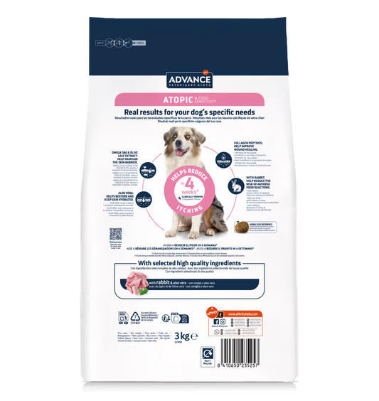 Advance Vet Atopic Medium & Maxi Dog Rabbit - Dry food for dogs with allergies