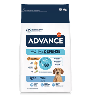 Advance Mini Light Cão Frango e Arroz - Ração seca para cão para controlo de peso