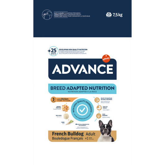 Advance Cão Adulto French Bulldog Frango e Arroz - Ração seca para cão