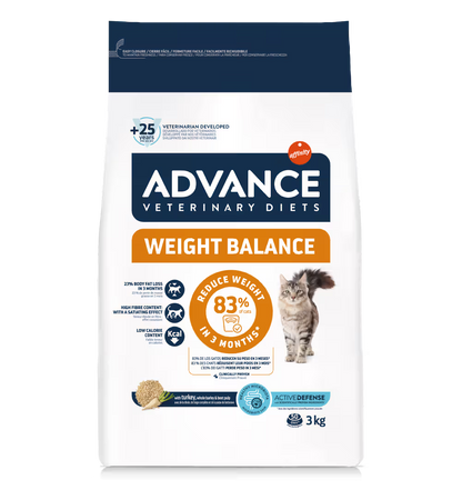 Advance Vet Weight Balance Gato Aves de Corral - Pienso seco para gato para control de peso