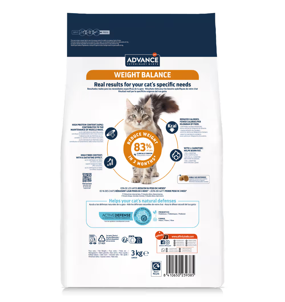 Advance Vet Weight Balance Gato Aves de Corral - Pienso seco para gato para control de peso