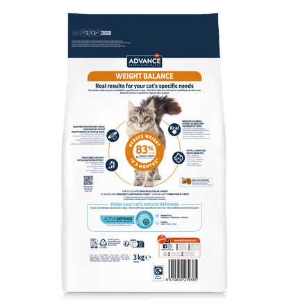 Advance Vet Weight Balance Gato Aves de Corral - Pienso seco para gato para control de peso