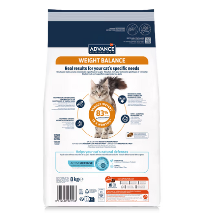 Advance Vet Weight Balance Gato Aves de Corral - Pienso seco para gato para control de peso