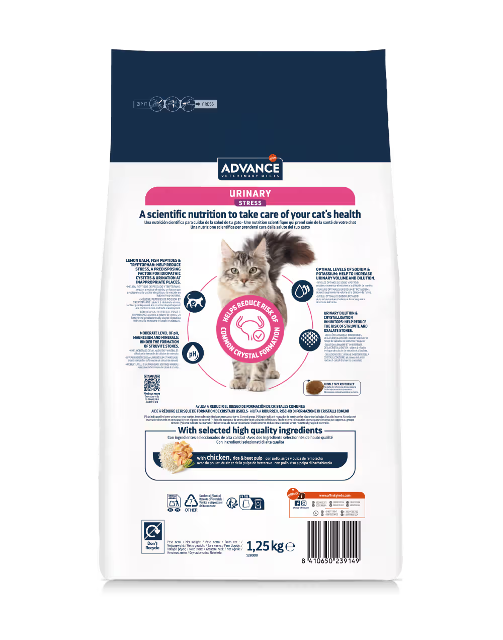 Advance Vet Gato Urinary Stress Pollo - Pienso seco para gato con problemas urinarios