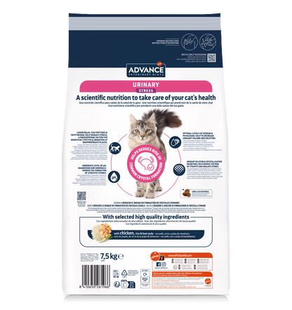 Advance Vet Gato Urinary Stress Pollo - Pienso seco para gato con problemas urinarios