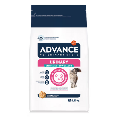 Advance Vet Gato Urinary Sterilized Low Calorie Frango - Ração seca para gato esterilizado para saúde urinária e controlo de peso