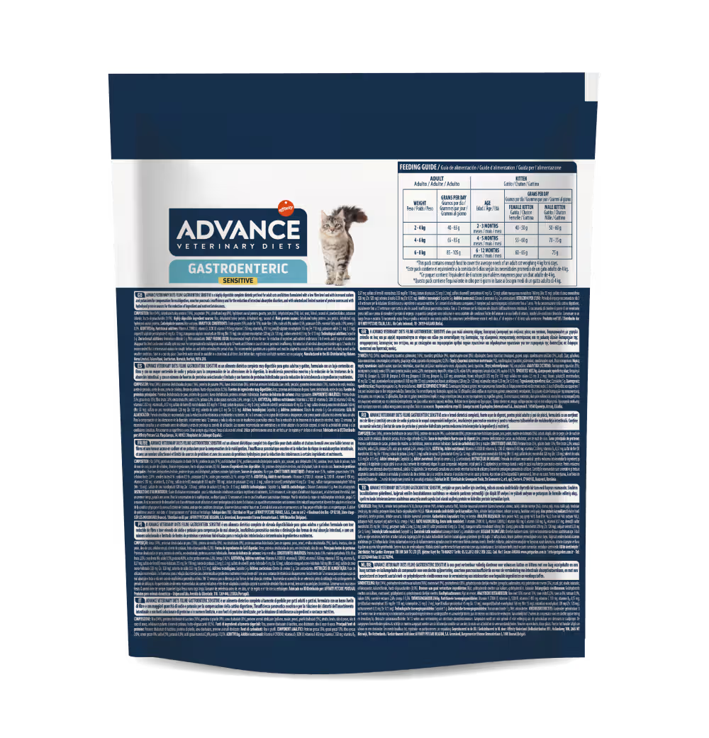 Advance Vet Gato Gastroenteric Sensitive Pavo - Pienso seco para gato con problemas gastrointestinales
